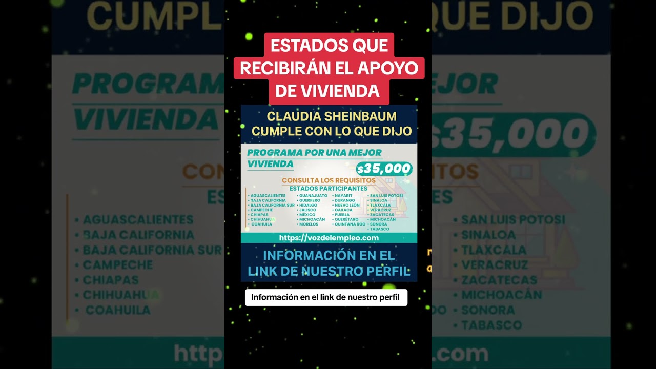 Estos estados recibirán el apoyo que anunció Claudia sheinbaum para invertir en vivienda