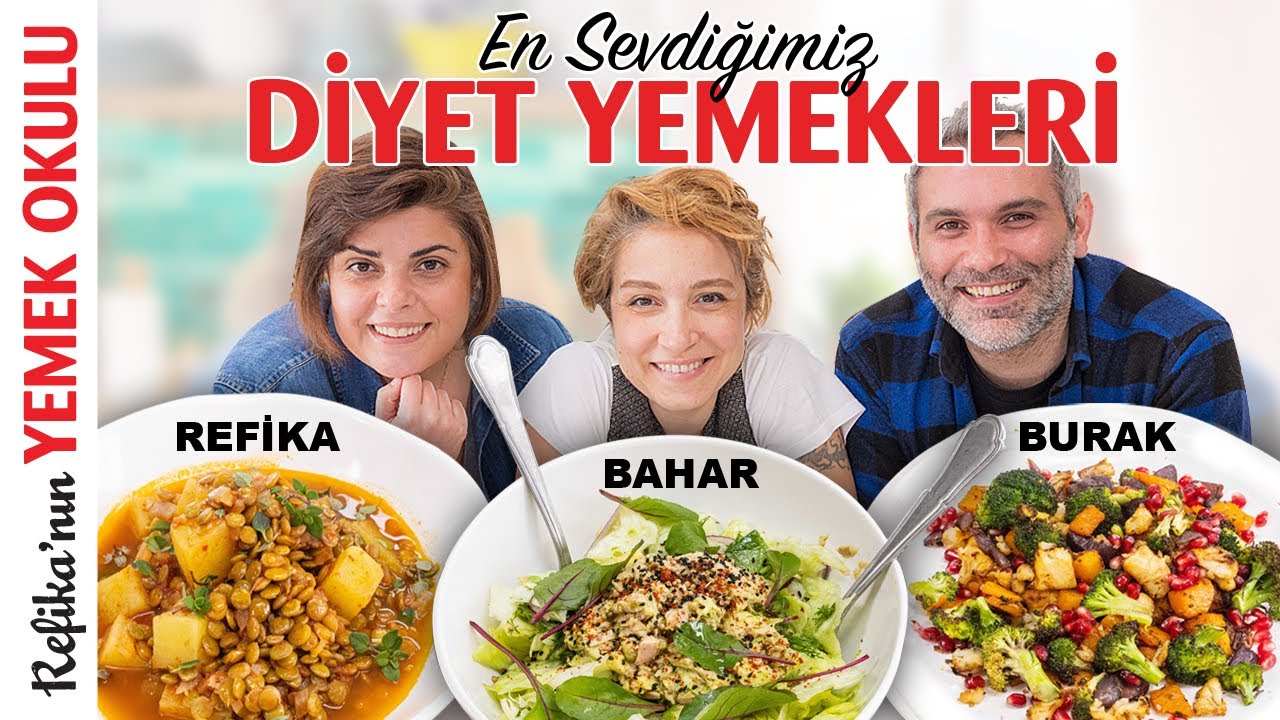 Bizi Zayıflatan Yemekleri Yaptık! | En Sevdiğimiz 3 Diyet Tarifi | Salata, Fırında Sebze, Mercimek