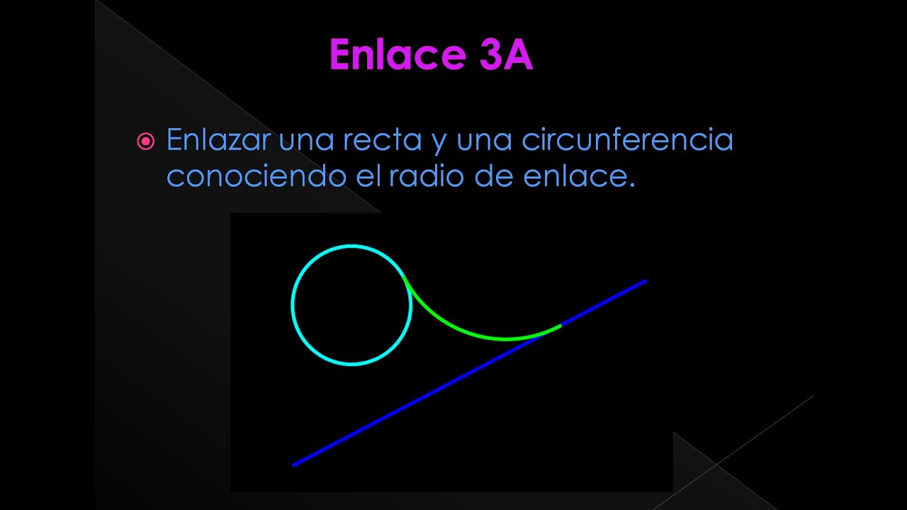 Enlaces | Enlazar una recta y una circunferencia conociendo el radio de enlace