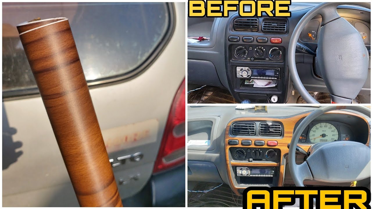 Finally installing Wodden Wrapping on My Alto Dashboard || MODIFIED ALTO 800 INTERIOR ||