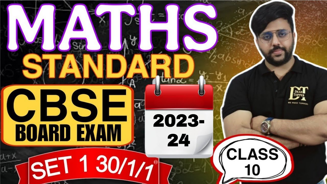 CBSE Class 10 Maths Standard Board Exam 2023-24 | Set 1 (30/1/1) | Full Paper Solution