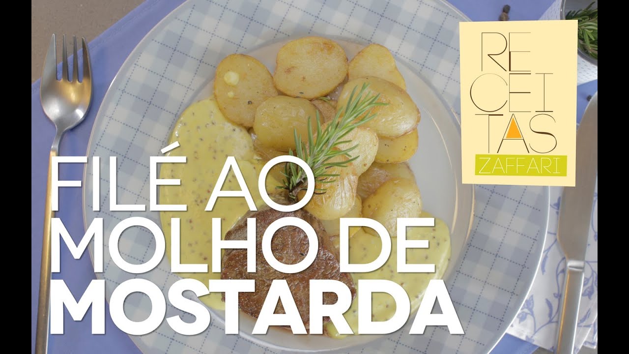 Filé ao molho de mostarda com salteado de mini batata e alecrim -- Receitas Zaffari