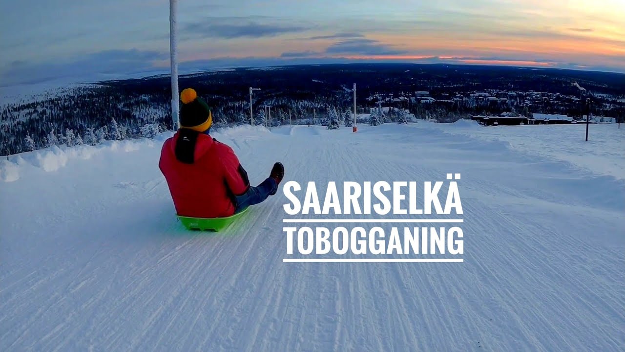 The longest toboggan run in Finland, March 2025