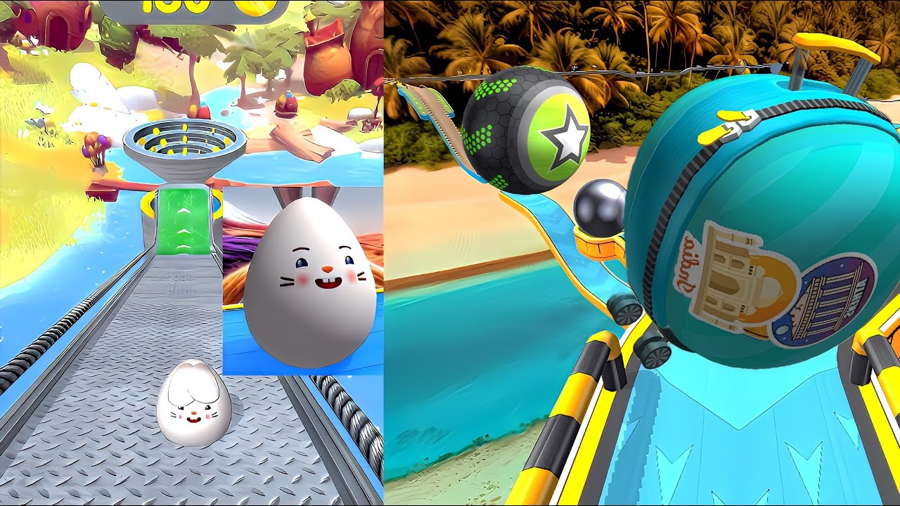 Easter Egg Ball vs SuitCase Ball – The Ultimate Speedrun Battle! 🥚⚙️
