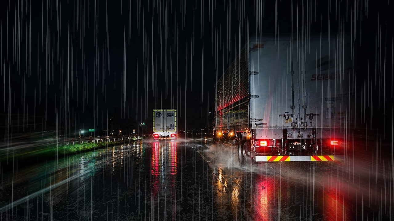 ☔️Heavy Rain Midnight Highway Drive💤 Drift into Deep Sleep😴 (Real Footage, Not AI)