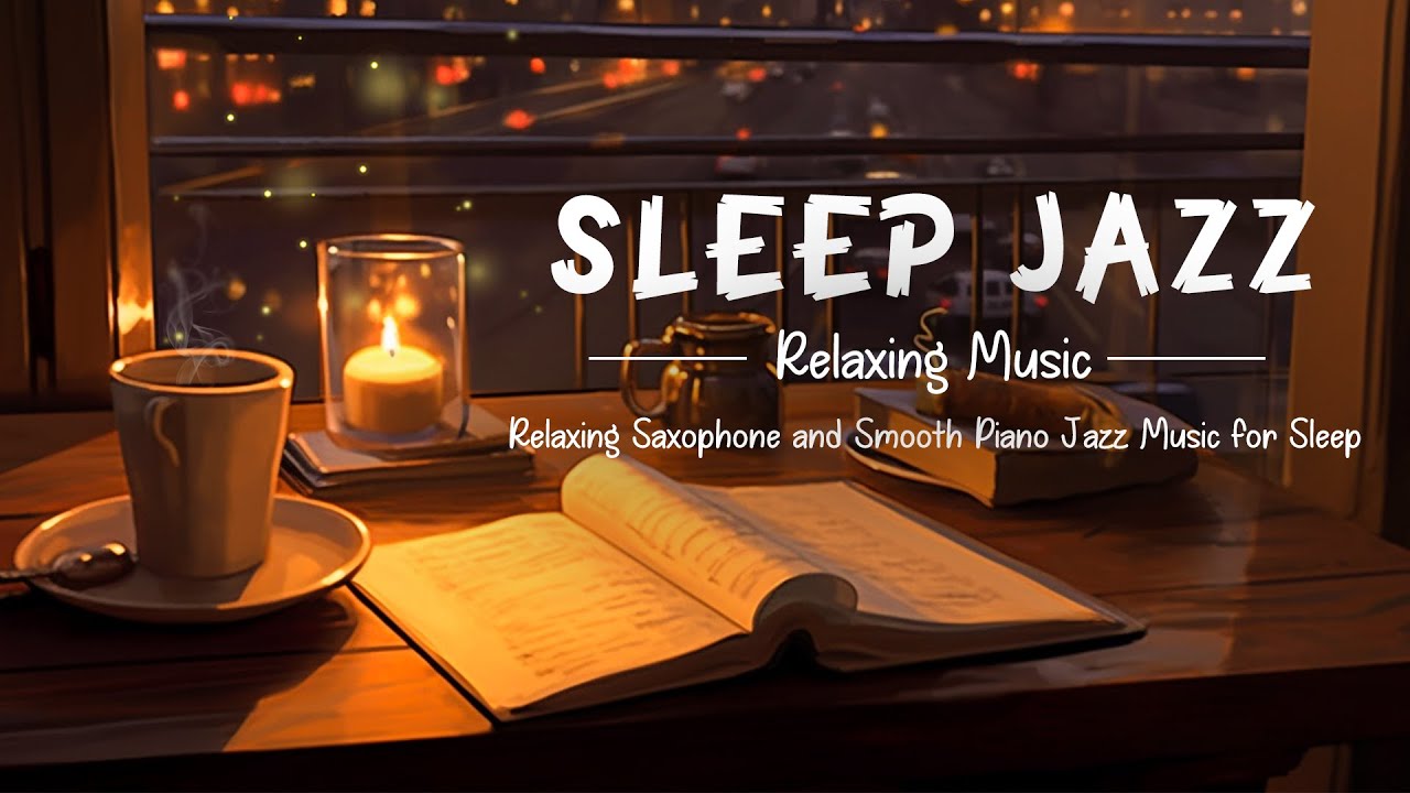 Sleep Jazz Music - Slow Piano Music in Balcony Ambience | Relaxing Jazz Piano for Sleep, Study