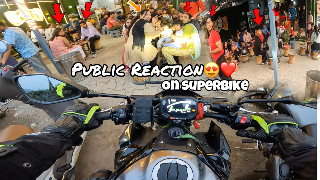 Public Reaction on Superbike in India 😍❤️ | Girls reaction on Kawasaki z900 reaction