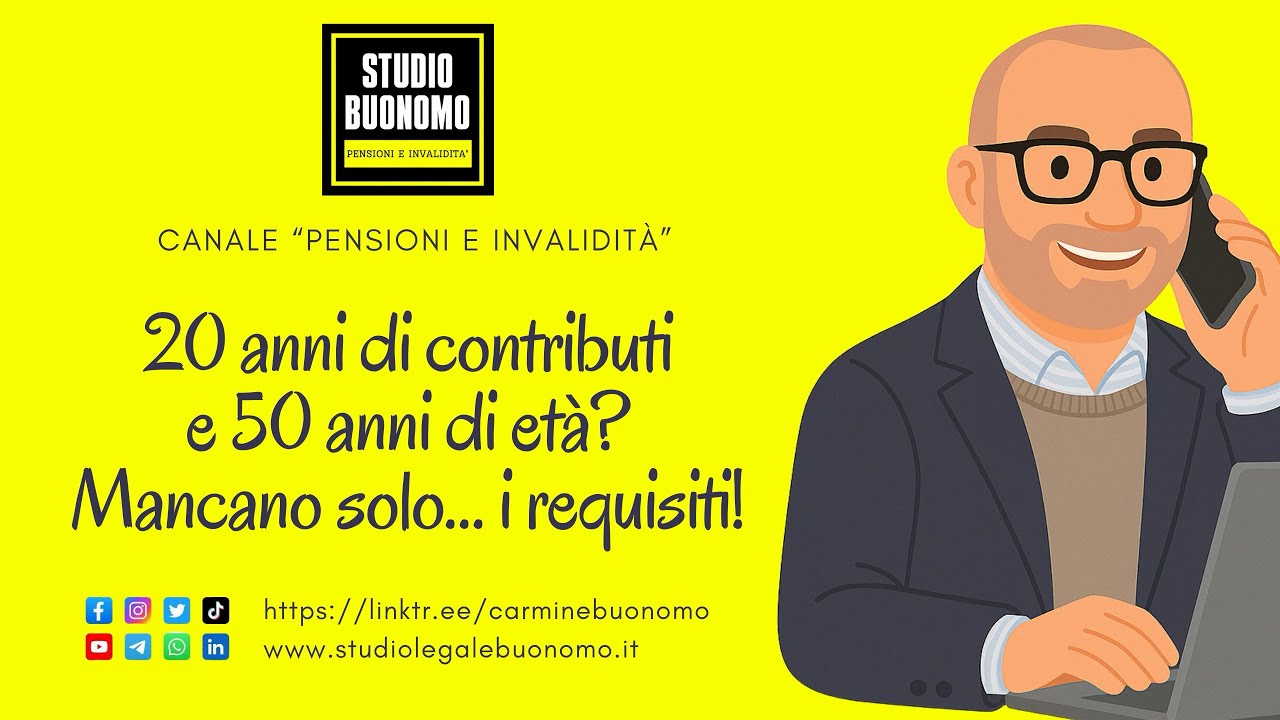 20 anni di contributi e 50 anni di età? Mancano solo… i requisiti!