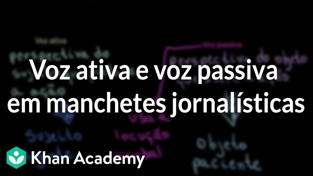 Voz ativa e voz passiva em manchetes jornalísticas