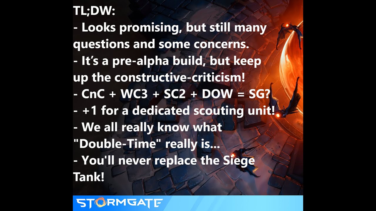 Pre-Alpha Stormgate: Man, Or Monster?