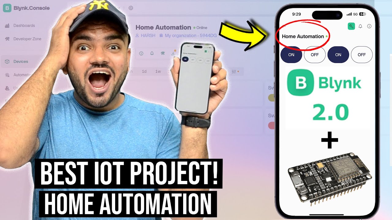 Blynk IoT | Home Automation with ESP8266 NodeMCU & Blynk 2.0 |