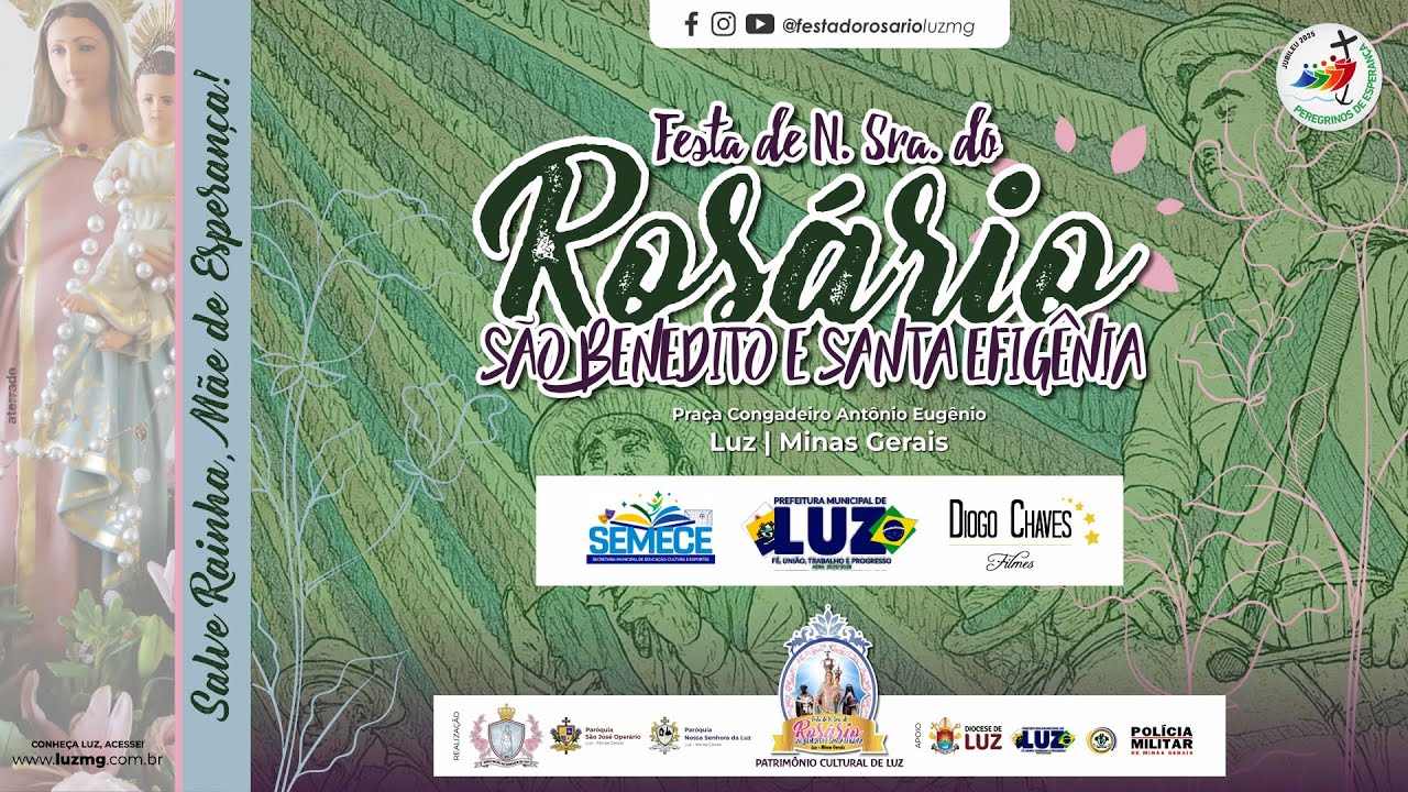 Festa do Rosário 2025 | PROCISSÃO FESTIVA E SANTA MISSA DE ENCERRAMENTO | 16h00 | 31/08/2025.