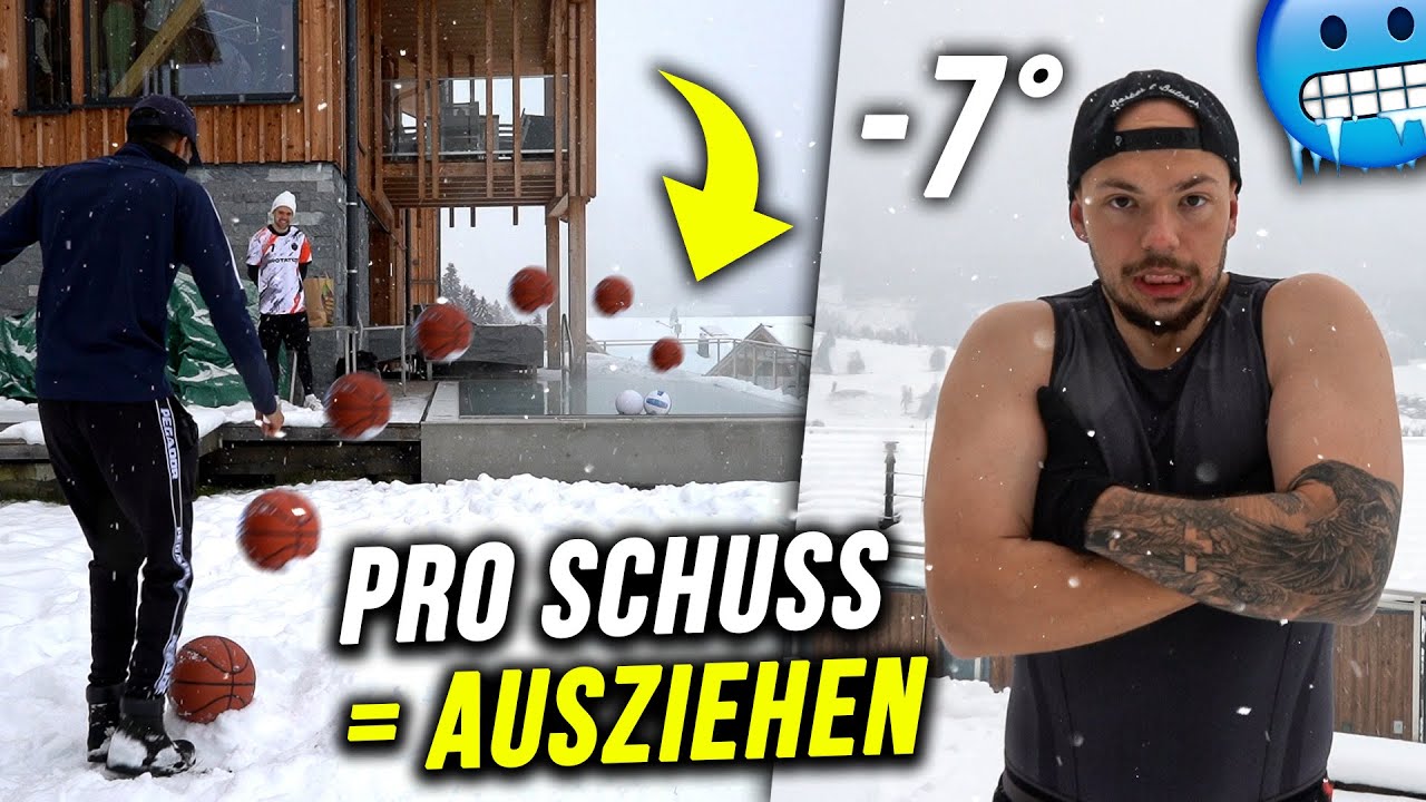 H&auml;rteste & K&auml;lteste Fu&szlig;ball Golf Challenge! *Pro Schuss = Ausziehen*
