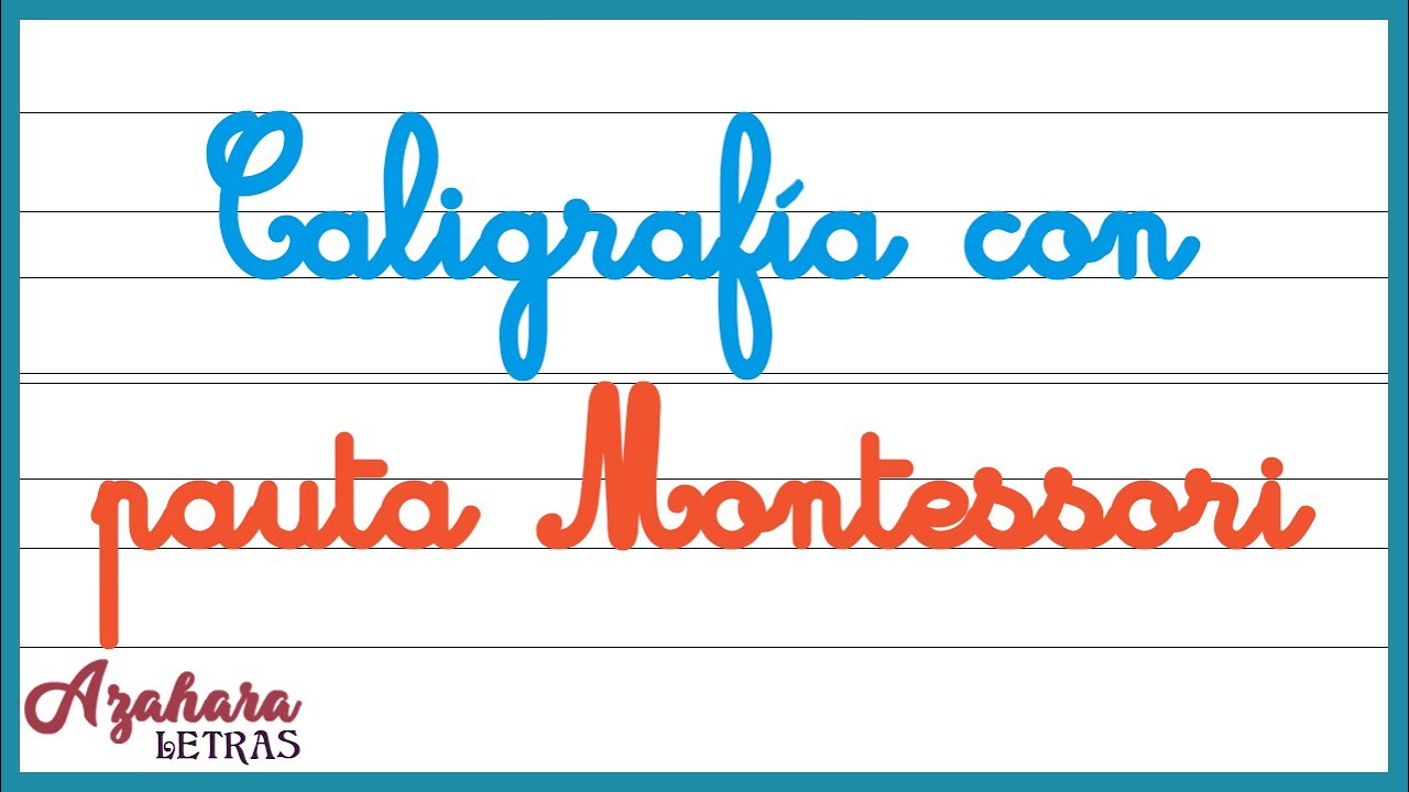 📝 Caligrafía con Pauta Montessori con PDF para descargar