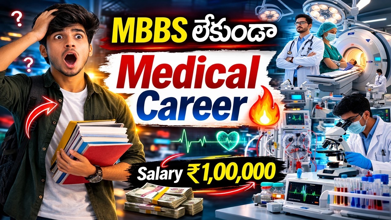 MBBS లేకుండా Medical Career  |  ₹1,50,000 Salary వచ్చే Best Courses After BiPC In Telugu By Ravinder