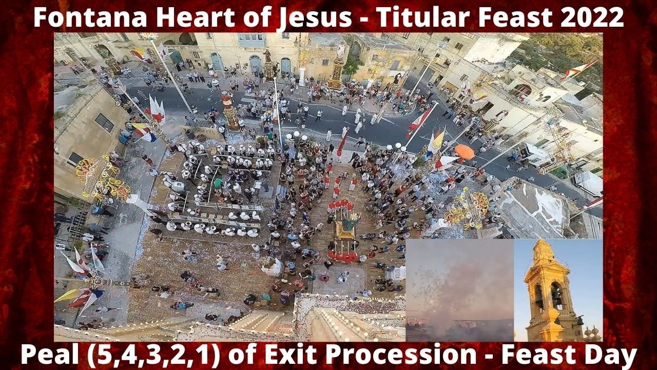 Ħruġ il-Purċissjoni (2022 - 5,4,3,2,1) - Fontana Qalb ta' Ġesu' - Festa Titulari - 5 Qniepen