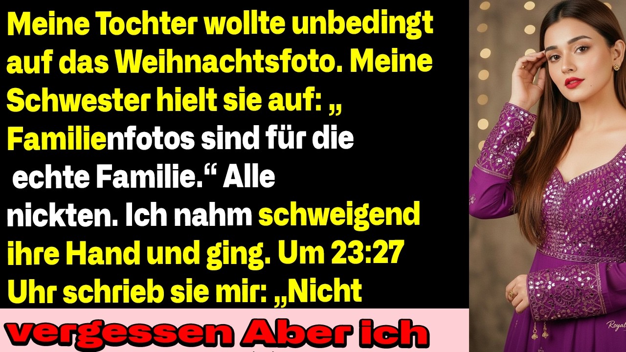 Meine Tochter Wollte Ins Feiertagsfoto – Meine Schwester Wies Sie Kalt Zurück