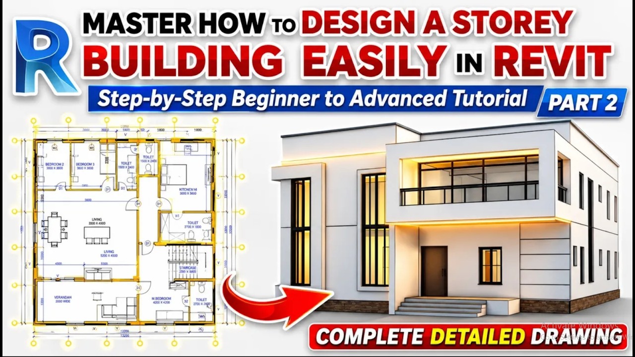 How to Design a story Building in Revit - Like a pro ||Beginners & Pros Step by Step Guide (PART 2)