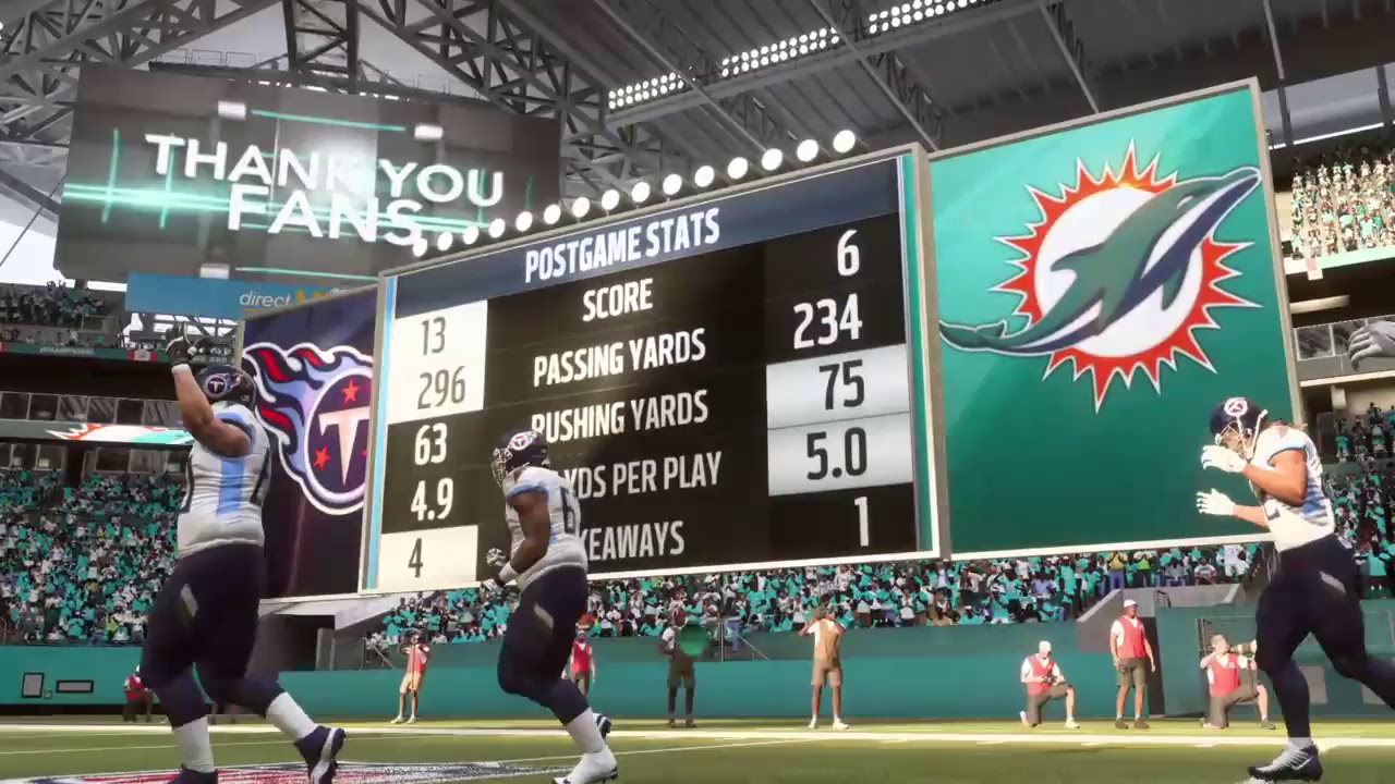 Tennessee Titans vs Miami Dolphins Madden 19 Full Game Simulation Nation