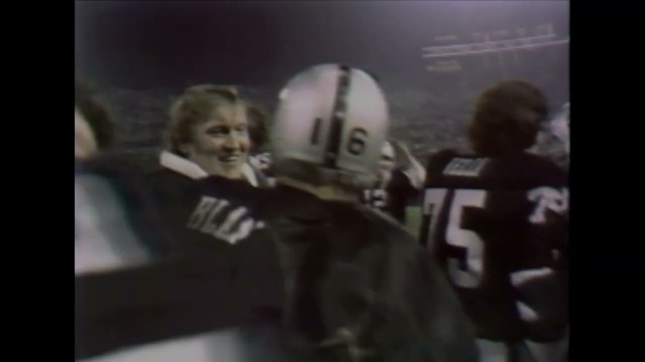 1974 Oakland Raiders George Blanda last time playing QB