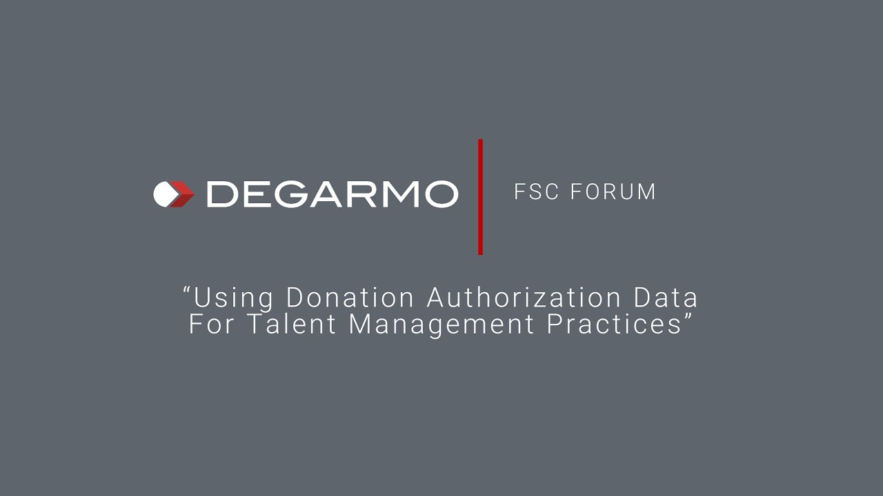 Using Donation Authorization Data in Talent Management Practices
