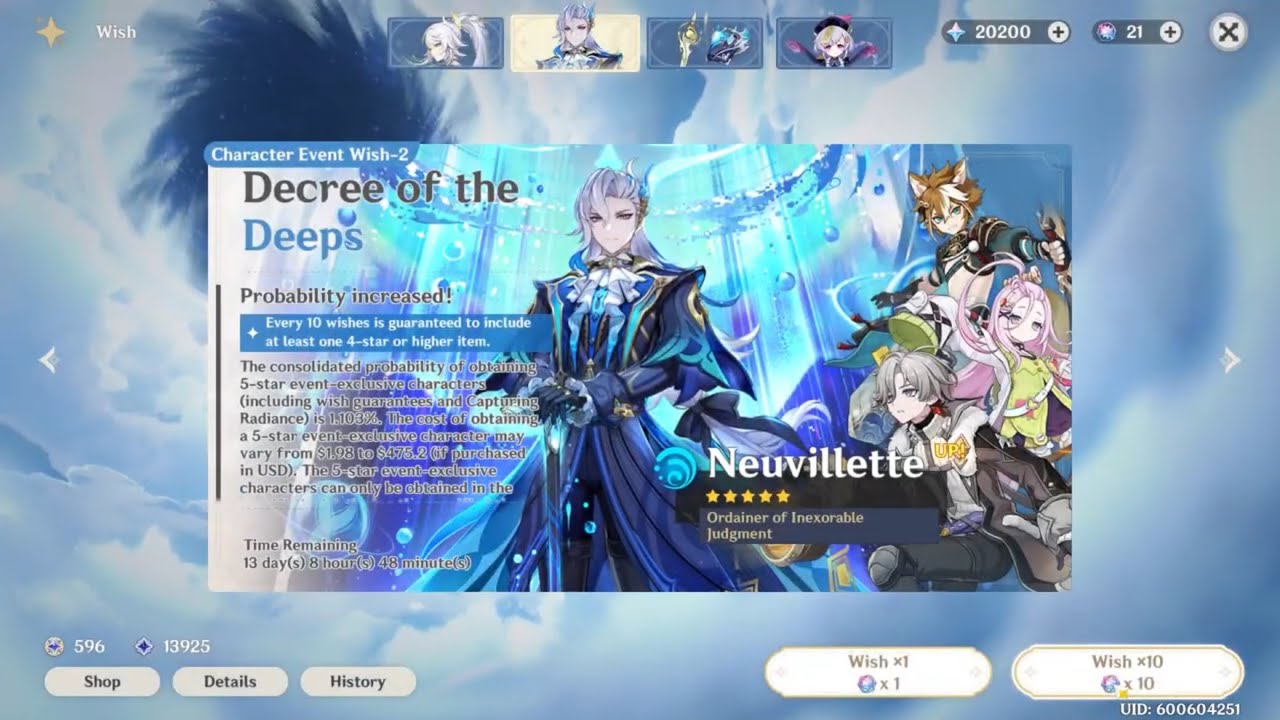 Neuvillette and Zibai will come home..