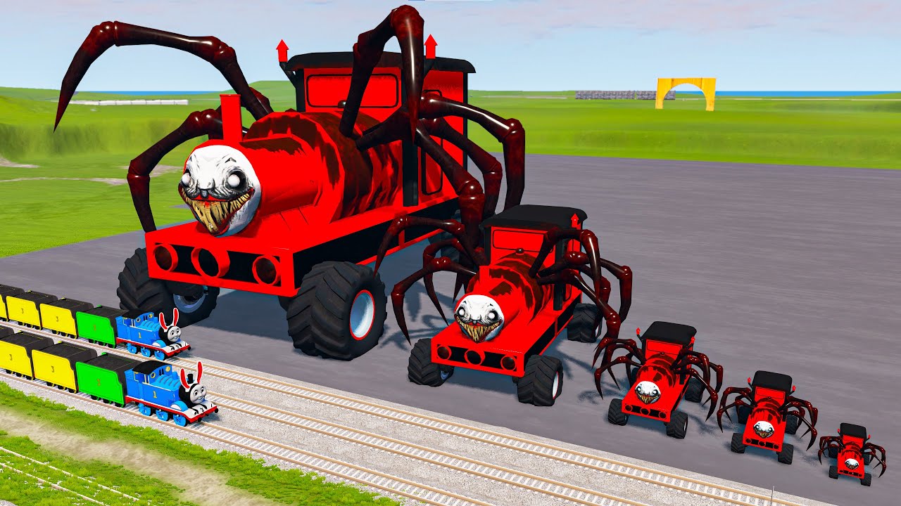 Big & Small Long Mcqueen VS Trains Thomas | BeamNG.drive Bruh Bruh Bruh... Ahiha