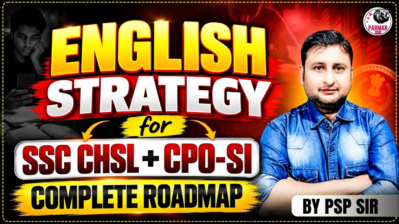 SSC CHSL / CPO SI 2026 | COMPLETE ENGLISH STRATEGY