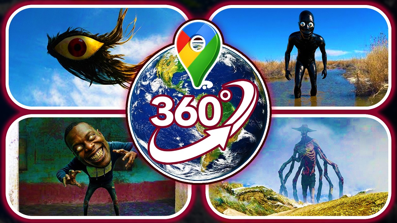 TOP 4 Mysterious Creepy Creatures Spotted on Google Maps! | VR 360°