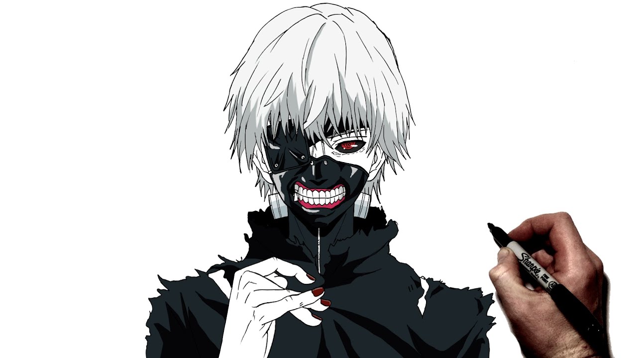 How To Draw Ken Kaneki (Crack) | Step By Step | Tokyo Ghoul
