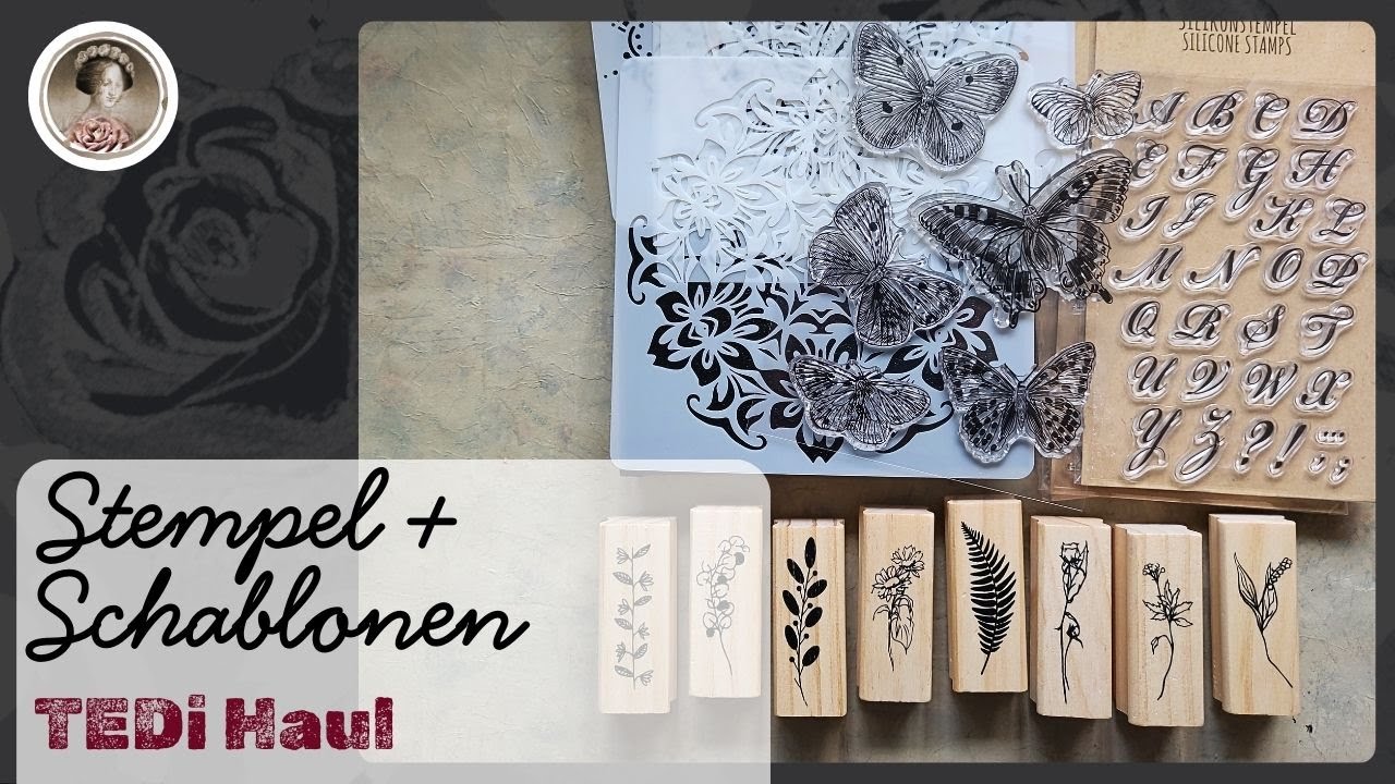 TEDi Haul ✤ Neue Holz Blumenstempel ✤ Silikonstempel ✤ Schablonen ✤ mit Test ✤