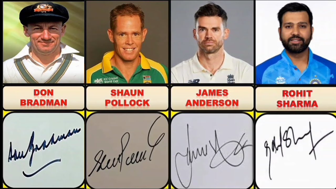Famous Cricketers Autograph - Signatures | Great Cricketers | Best Cricketers