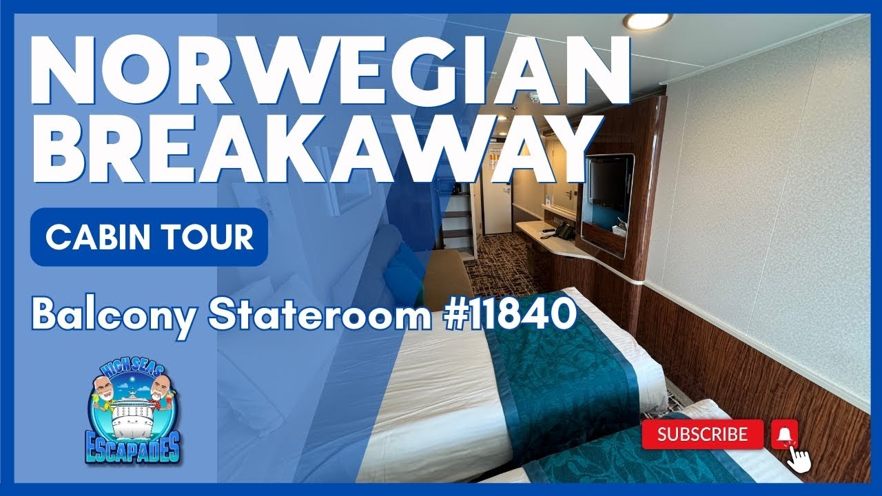 Norwegian Breakaway Balcony Cabin 11840 FULL TOUR