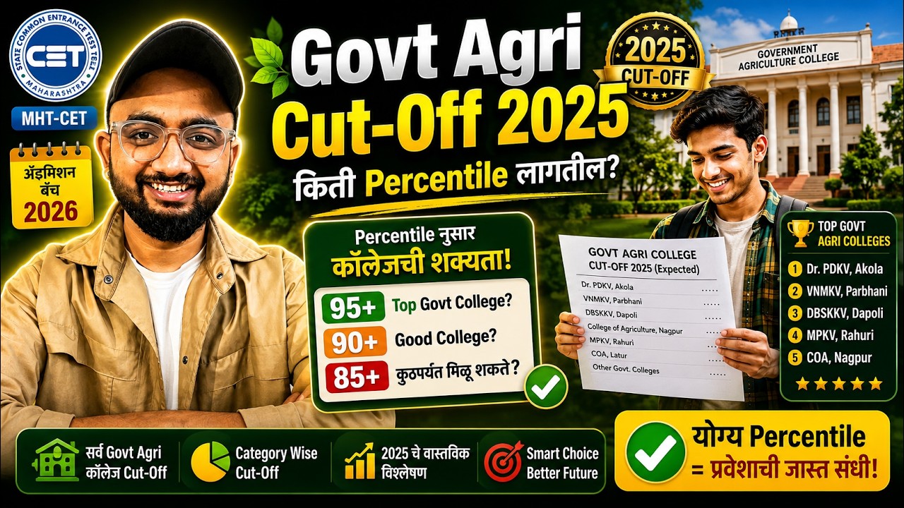 BSc Agri Admission 2026 | Top Government Agriculture Colleges Cut-Off 2025 | Pune, Akola, Parbhani