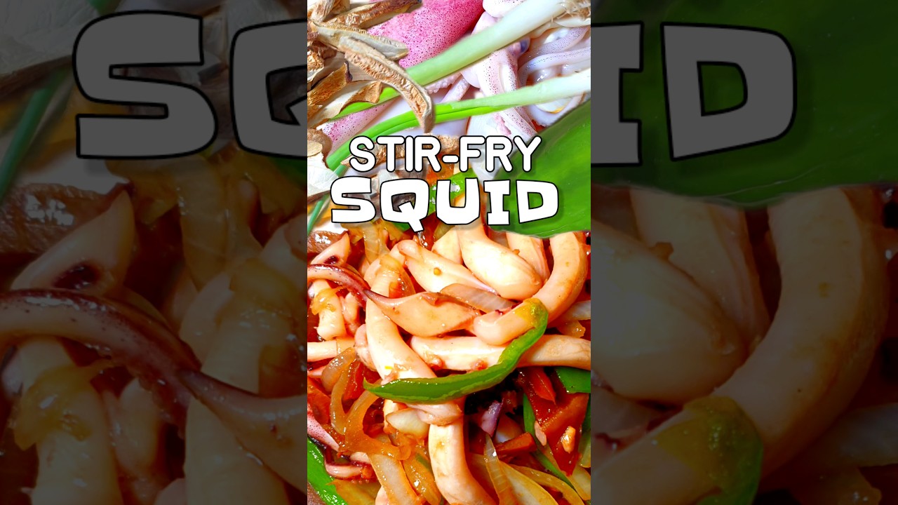 🦑Simple Tender & Juicy Stir-fry Squid [Taste satisfy's seafood cravings] 😀