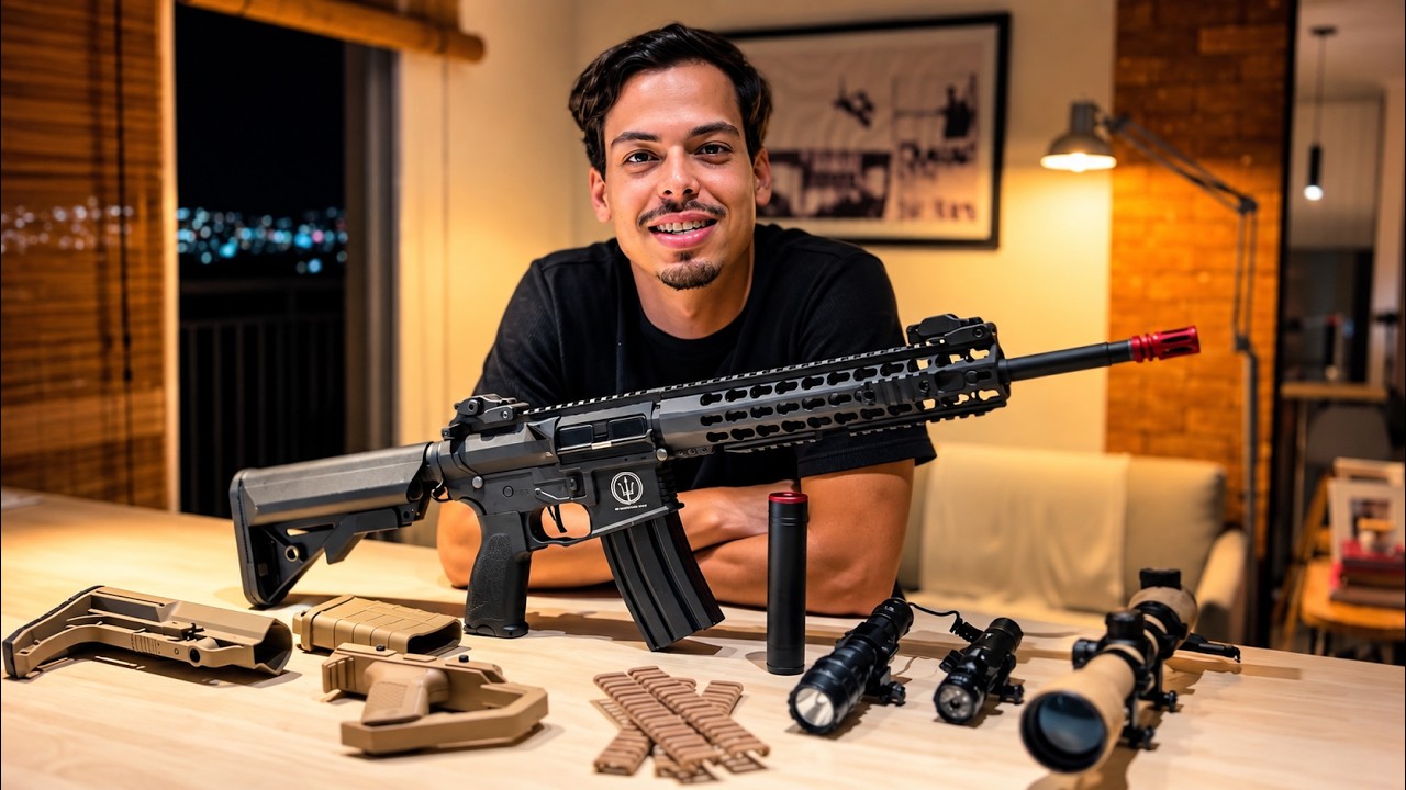 Airsoft AR15 Neptune 10 (Upgrade de acessórios) #airsoft #youtube #shorts