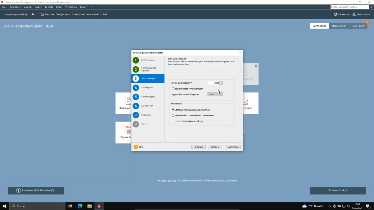 neue Firma anlegen in Lexware buchhaltung basis, plus pro oder premioum