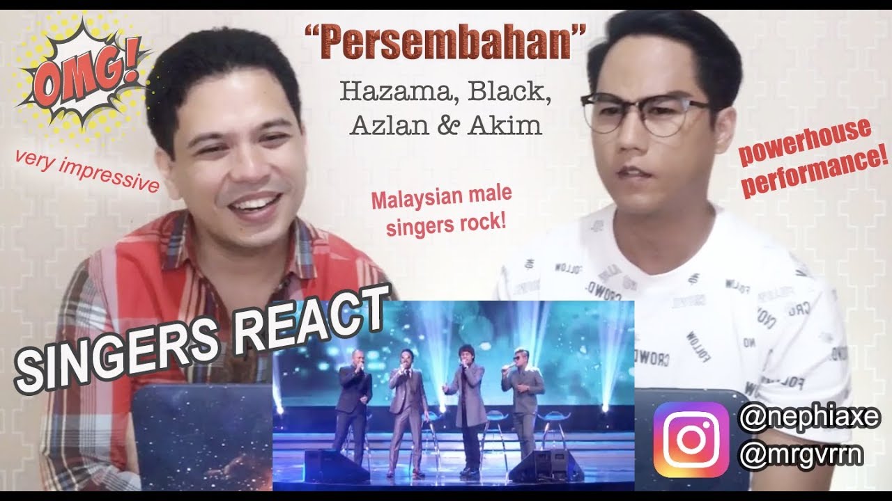 [SINGERS REACT] ABPBH2014 Хазама, Блэк, Азлан Атт и Аким - Выступление