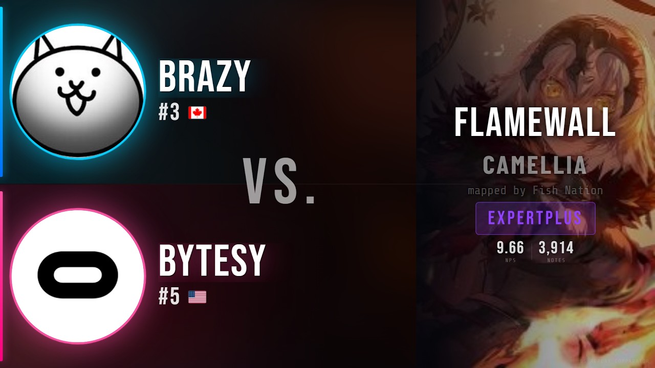 [Beat Saber] Brazy Vs. Bytesy | Camellia - Flamewall [Expert+]