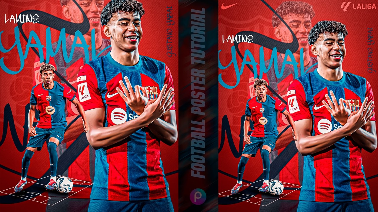Flyer Futebol Tutorial - Como Fazer Arte de Futebol no celular - PicsArt Edit Design Football Poster