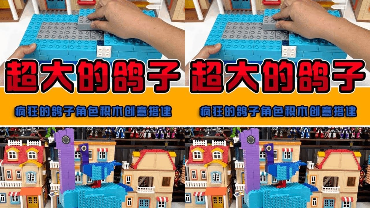 疯狂的鸽子找到爸爸，长的超级无敌巨大！ #pigeonpop #疯狂的鸽子