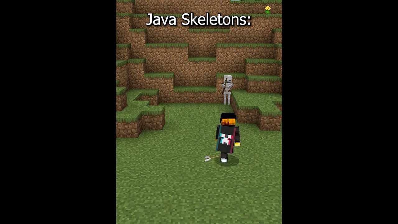 Minecraft Skeletons Bedrock VS Java