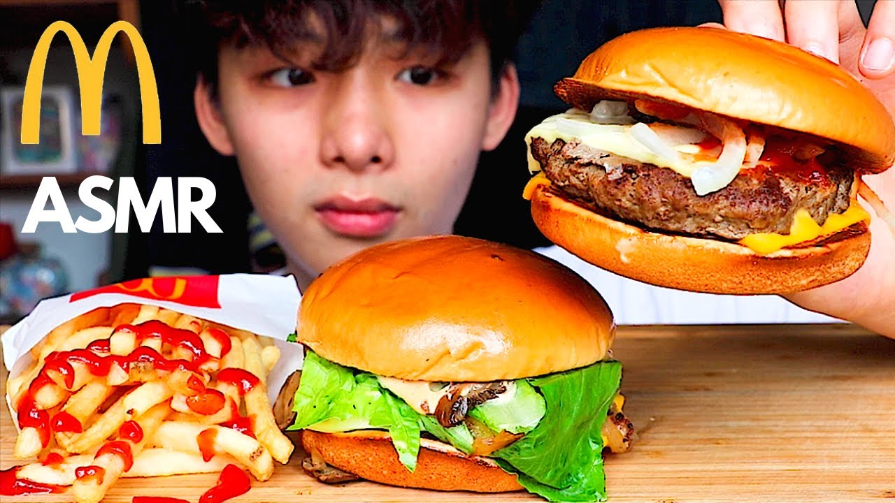 ASMR MCDONALDS SIGNATURE ANGUS BURGERS 🍔  (Eating Sound) | MAR ASMR
