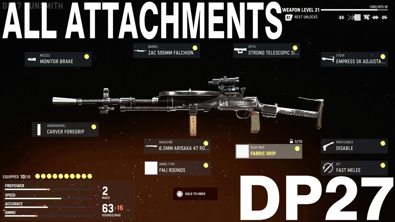 All DP27 attachments on the Vanguard BETA | Call of Duty Vanguard Beta (PS5)