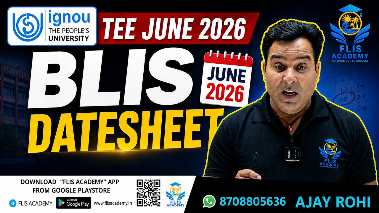 BLIS #datesheet #TEE June 2026 #ignou