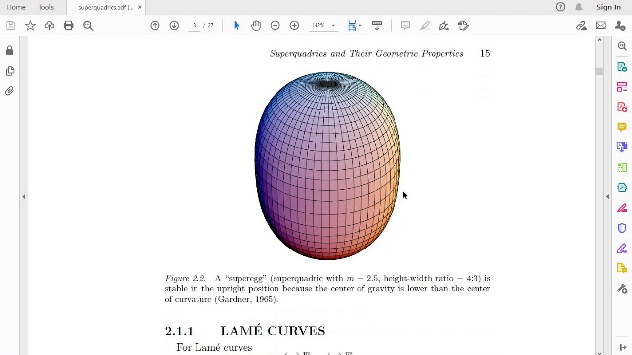 Superellipse with demonstration