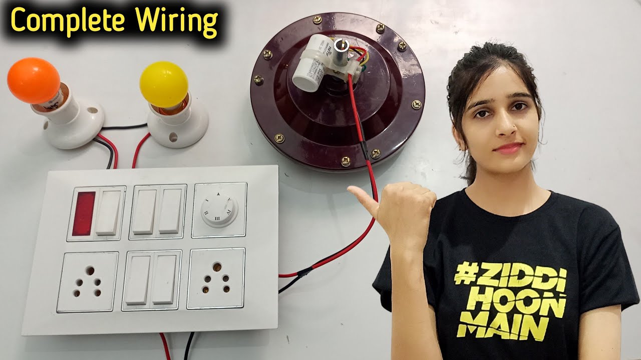 complete switch board connection | board wiring in hindi | fan regulator connection @ElectricGirl