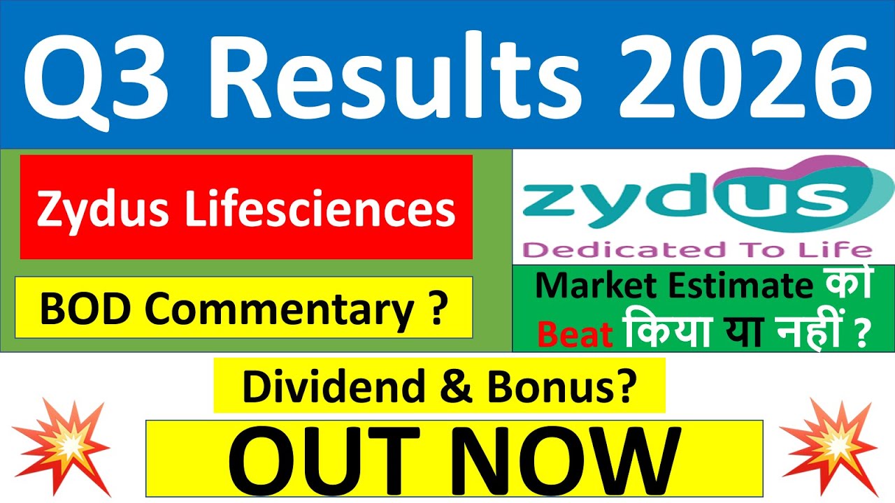Zydus Lifesciences q3 results 2026 |Zydus Lifesciences results today | Zydus Lifesciences Share News