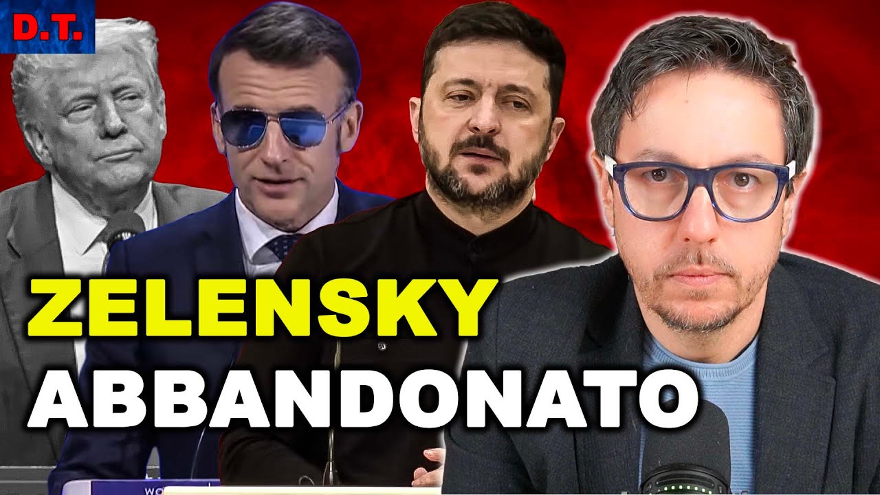 ZELENSKY ABBANDONATO SI PRESENTA SOLO QUANDO È SICURO DI INCASSARE | MACRON CONTRO TRUMP