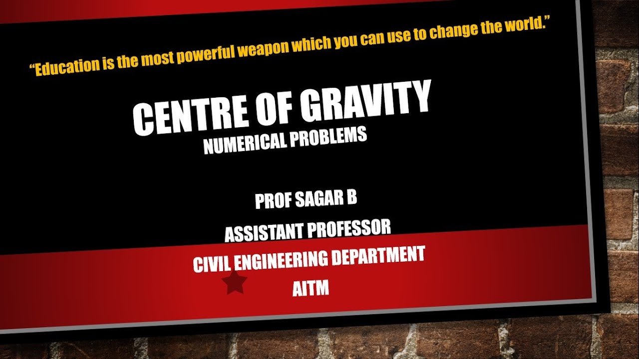 Numerical Problem on Centre of Gravity